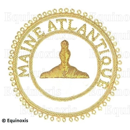 Badge / Macaron GLNF – Grande tenue provinciale – Premier Grand Surveillant – Maine Atlantique – Brodé main